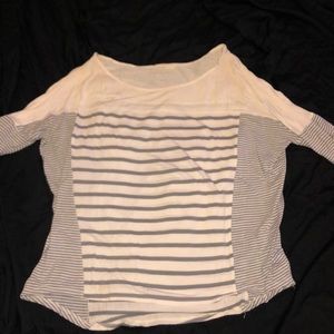 Grey and white stripe shirt